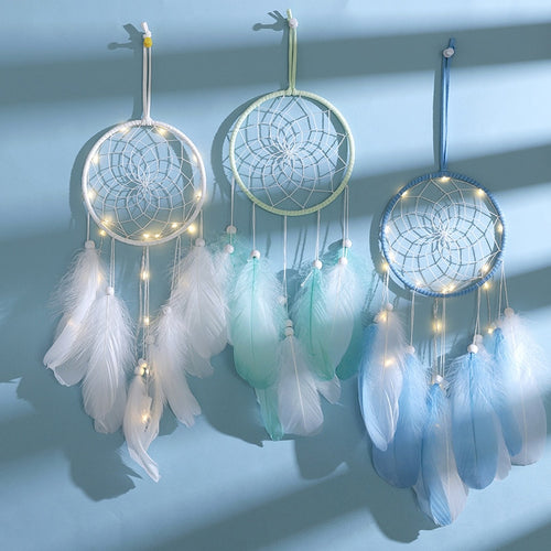 Dream Catcher Handmade Dreamcatcher Feather Wall Handmade Braided Wind Chimes Art For Wall Hanging Car Home Decoration Gifts