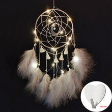 Load image into Gallery viewer, Wall Dreamcatcher  Led Handmade Feather Dream Catcher Braided Wind Chimes Art For Dreamcatcher Hanging Car Home Decoration