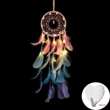 Load image into Gallery viewer, Wall Dreamcatcher  Led Handmade Feather Dream Catcher Braided Wind Chimes Art For Dreamcatcher Hanging Car Home Decoration