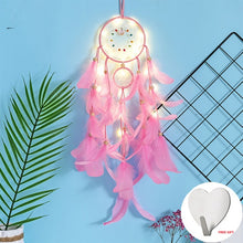 Load image into Gallery viewer, Wall Dreamcatcher  Led Handmade Feather Dream Catcher Braided Wind Chimes Art For Dreamcatcher Hanging Car Home Decoration