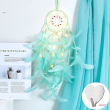 Load image into Gallery viewer, Wall Dreamcatcher  Led Handmade Feather Dream Catcher Braided Wind Chimes Art For Dreamcatcher Hanging Car Home Decoration