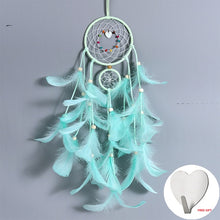 Load image into Gallery viewer, Wall Dreamcatcher  Led Handmade Feather Dream Catcher Braided Wind Chimes Art For Dreamcatcher Hanging Car Home Decoration