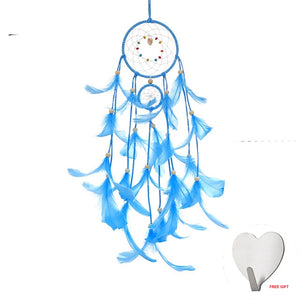 Wall Dreamcatcher  Led Handmade Feather Dream Catcher Braided Wind Chimes Art For Dreamcatcher Hanging Car Home Decoration