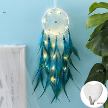 Load image into Gallery viewer, Wall Dreamcatcher  Led Handmade Feather Dream Catcher Braided Wind Chimes Art For Dreamcatcher Hanging Car Home Decoration