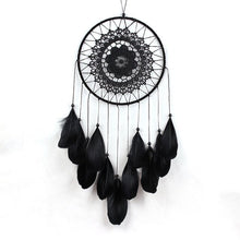 Load image into Gallery viewer, Girl Heart Dream Catcher National Feather Ornaments Lace Ribbons Feathers Wrapped Lights Dreamcatcher